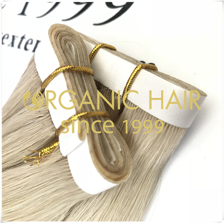 PU skin weft full cuticle human hair extensions CNY038